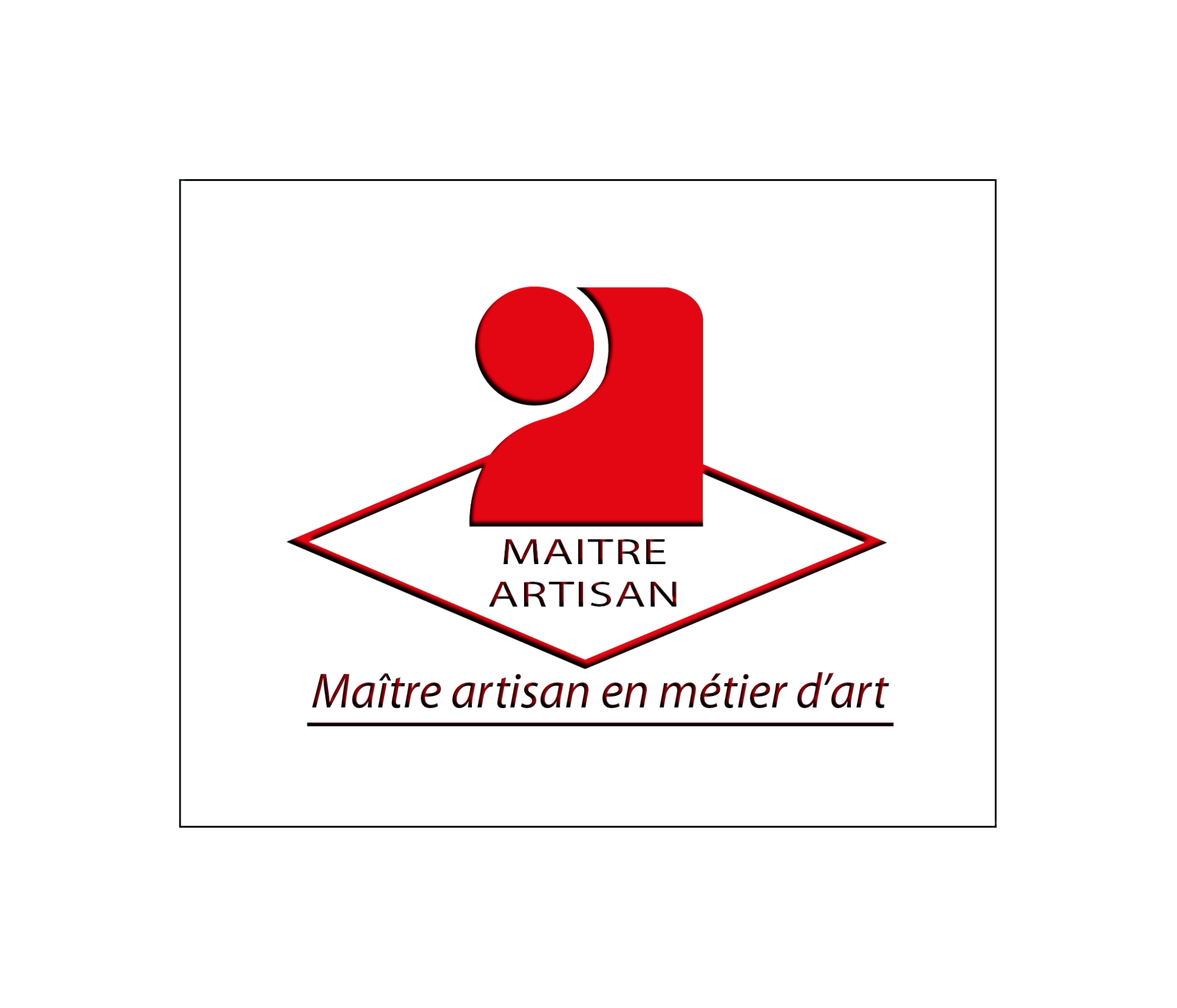 Logo maitre artisan art fond ffffff cadre blanc