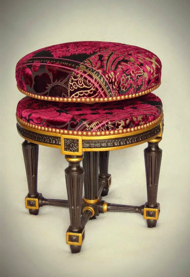 Tabouret piano louis xvi